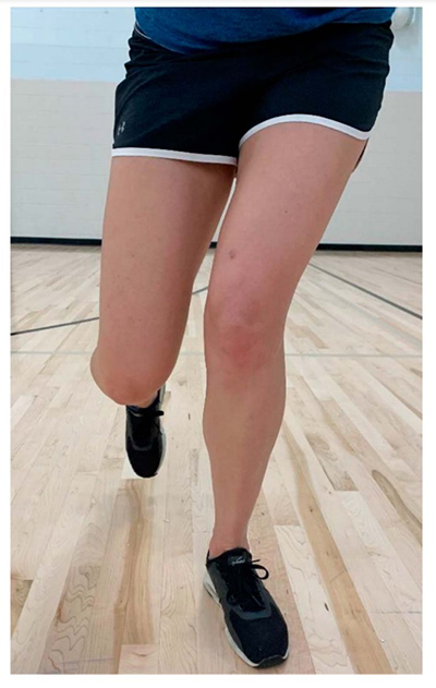 image of a female athlete doing a single-leg squat