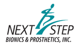 Logo for Next Step Bionics and Prosthetics, a prosthetic partner of the ICAN