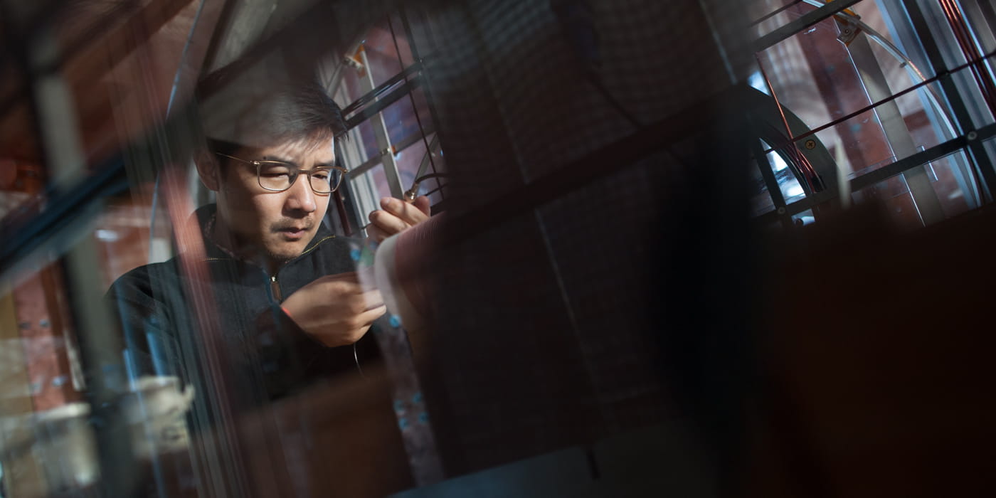 Scientist working in lab environment