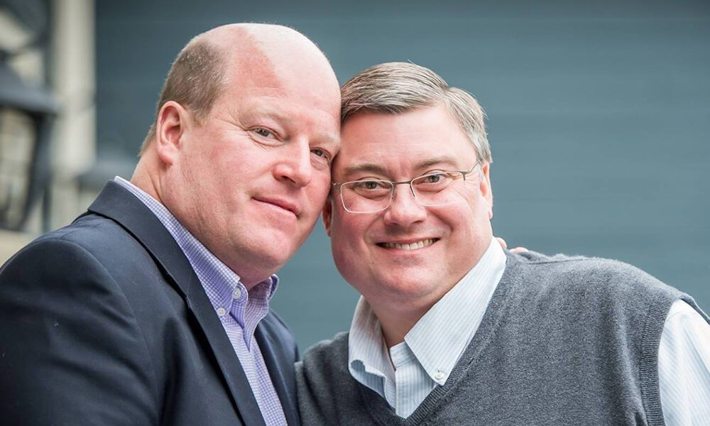 Richard Smith with his husband