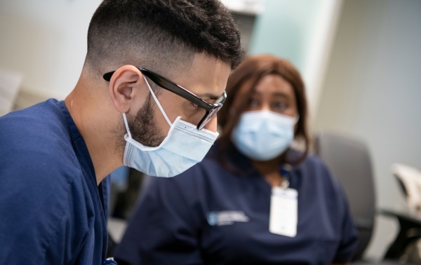 Two doctors working together Two doctors working together