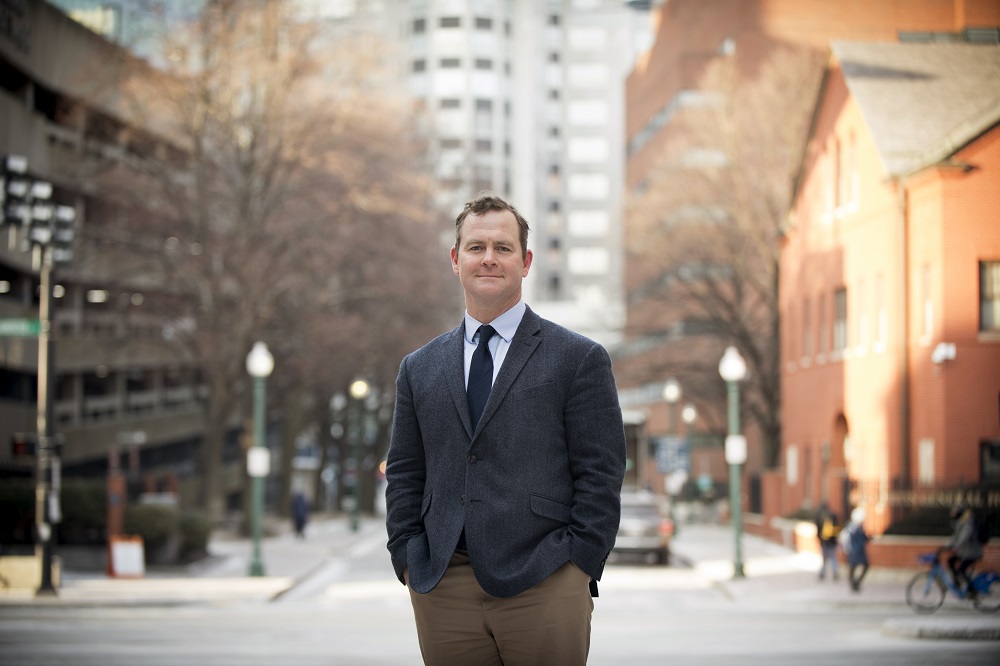 Dr. Joseph H. Schwab photographed outside